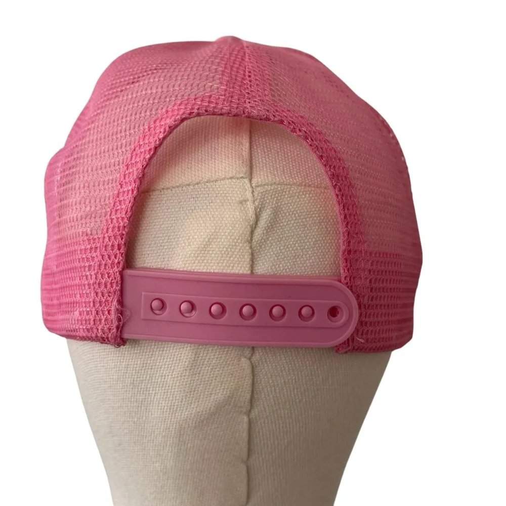 NWT pink taco shop foam mesh snap back trucker hat pink black - Picture 7 of 11